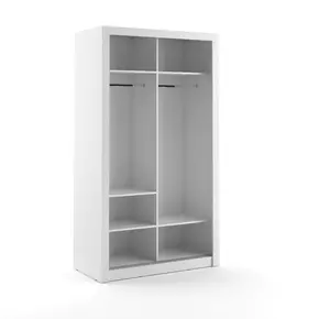 Buy Arti 19 - 2 Sliding Door Wardrobe White Matt 120cm, Colour: White Matt, Item Width: 120, 6 from Furnituretta