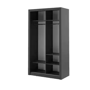 Buy Arti 6 - 2 Sliding Door Wardrobe Black Matt 120cm, Colour: Black Matt, Item Width: 120, 4 from Furnituretta
