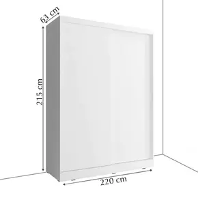 Buy Arti AR-14 Sliding Door Wardrobe Black Matt 220cm, Colour: Black Matt, Item Width: 220, 5 from Furnituretta