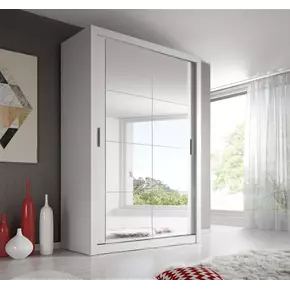 Buy Arti 19 - 2 Sliding Door Wardrobe White Matt 120cm, Colour: White Matt, Item Width: 120 from Furnituretta