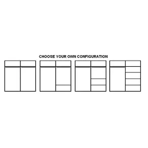 Buy Arti 19 - 2 Sliding Door Wardrobe White Matt 120cm, Colour: White Matt, Item Width: 120, 4 from Furnituretta