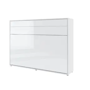 Buy BC-04 Horizontal Wall Bed Concept White Gloss 140cm, Colour: White Gloss, Size: 140 x 200cm, 2 from Furnituretta