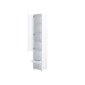 Buy BC-07 Tall Storage Cabinet for Vertical Wall Bed Concept White Matt, Colour: White Matt, Item Width: 45, 3 from Furnituretta