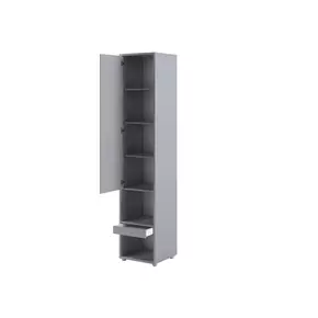 Buy BC-07 Tall Storage Cabinet for Vertical Wall Bed Concept Grey Matt, Colour: Grey Matt, Item Width: 45, 2 from Furnituretta