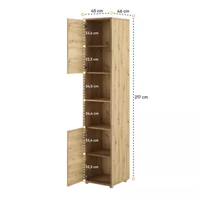 Buy BC-08 Tall Storage Cabinet for Vertical Wall Bed Concept Oak Artisan, Colour: Oak Artisan, Item Width: 45, 2 from Furnituretta
