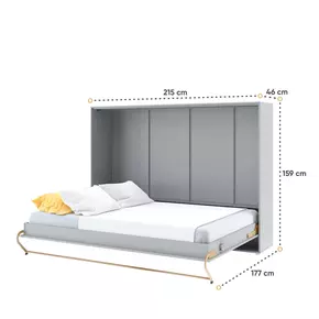 Buy CP-04 Horizontal Wall Bed Concept Grey Matt 140cm, Colour: Grey Matt, Size: 140 x 200cm, 3 from Furnituretta