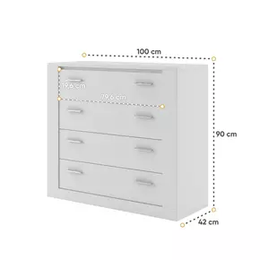 Buy Idea ID-10 Chest of Drawers White Matt, Colour: White Matt, Item Width: 100, 3 from Furnituretta