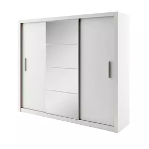 Buy Idea ID-01 Sliding Door Wardrobe White Matt 250cm, Colour: White Matt, Item Width: 250 from Furnituretta