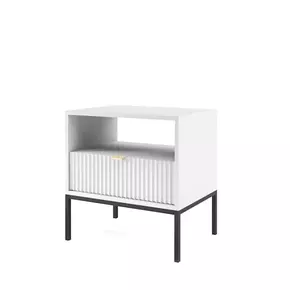 Buy Nova Bedside Cabinet Table White Matt 54cm, Colour: White Matt, Item Width: 54, 4 from Furnituretta
