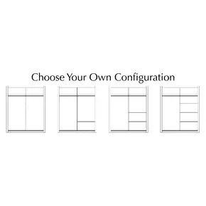 Buy Arti 6 - 2 Sliding Door Wardrobe Grey Matt 120cm, Colour: Grey Matt, Item Width: 120, 3 from Furnituretta