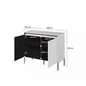 Buy Trend TR-02 Sideboard Cabinet White Matt 98cm, Colour: White Matt, Item Width: 98, 2 from Furnituretta