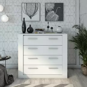 Buy Idea ID-10 Chest of Drawers White Matt, Colour: White Matt, Item Width: 100, 2 from Furnituretta