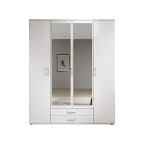 Buy Karl Hinged Door Wardrobe 160cm, Colour: White, Item Width: 160, 4 from Furnituretta