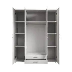 Buy Karl Hinged Door Wardrobe 160cm, Colour: White, Item Width: 160, 5 from Furnituretta