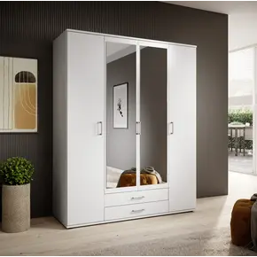 Buy Karl Hinged Door Wardrobe 160cm, Colour: White, Item Width: 160 from Furnituretta