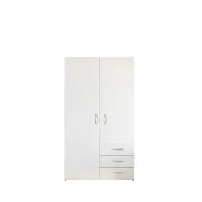 Buy Harry 2 Door Wardrobe 100cm, 3 from Furnituretta