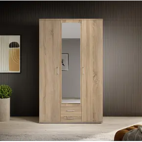 Buy Karl Hinged Door Wardrobe Oak Sonoma 120cm, Colour: Oak Sonoma, Item Width: 120, 3 from Furnituretta