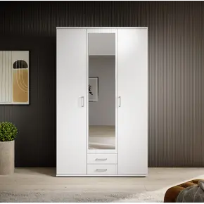 Buy Karl Hinged Door Wardrobe 120cm, Colour: White, Item Width: 120, 3 from Furnituretta