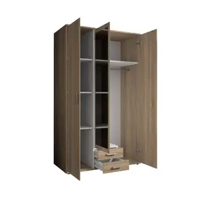 Buy Karl Hinged Door Wardrobe Oak Sonoma 120cm, Colour: Oak Sonoma, Item Width: 120, 6 from Furnituretta
