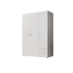 Buy Base Hinged Door Wardrobe White 120cm, Colour: White, Item Width: 120, 5 from Furnituretta
