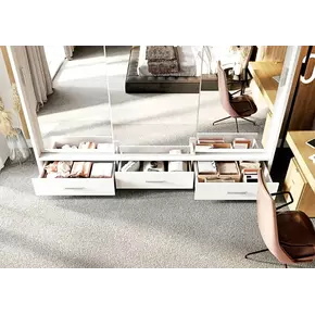 Buy Arti 23 - 3 Sliding Door Wardrobe White Matt 250cm, Colour: White Matt, Item Width: 250, 4 from Furnituretta