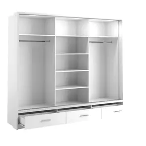 Buy Arti 23 - 3 Sliding Door Wardrobe White Matt 250cm, Colour: White Matt, Item Width: 250, 5 from Furnituretta