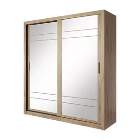 Buy Arti AR-08 Sliding Door Wardrobe Oak Shetland 203cm, Colour: Oak Shetland, Item Width: 203, 2 from Furnituretta