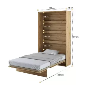 Buy BC-02 Vertical Wall Bed Concept Oak Artisan 120cm, Colour: Oak Artisan, Size: 120 x 200cm, 3 from Furnituretta