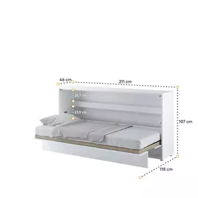 Buy BC-06 Horizontal Wall Bed Concept White Gloss 90cm, Colour: White Gloss, Size: 90 x 200cm, 4 from Furnituretta