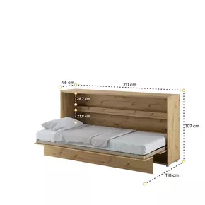Buy BC-06 Horizontal Wall Bed Concept Oak Artisan 90cm, Colour: Oak Artisan, Size: 90 x 200cm, 4 from Furnituretta