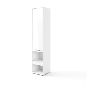 Buy CP-03 Vertical Wall Bed Concept 90cm with Storage Cabinet White Gloss, Colour: White Gloss, Size: 90 x 200cm, Item Width: 194, 5 from Furnituretta