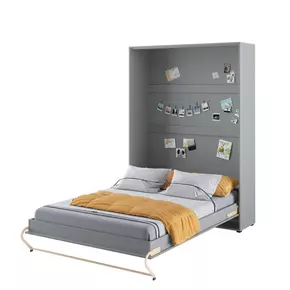 Buy CP-01 Vertical Wall Bed Concept 140cm with Storage Cabinets Grey Matt, Colour: Grey Matt, Size: 140 x 200cm, Item Width: 245, 4 from Furnituretta