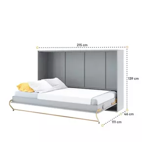 Buy CP-05 Horizontal Wall Bed Concept Grey Matt 120cm, Colour: Grey Matt, Size: 120 x 200cm, 3 from Furnituretta