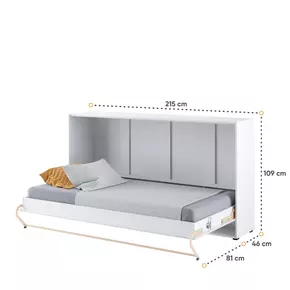 Buy CP-06 Horizontal Wall Bed Concept White Gloss 90cm, Colour: White Gloss, Size: 90 x 200cm, 4 from Furnituretta