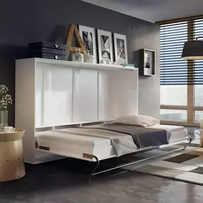 Buy CP-06 Horizontal Wall Bed Concept White Matt 90cm, Colour: White Matt, Size: 90 x 200cm from Furnituretta