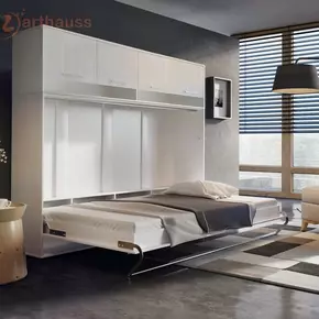 Buy CP-05 Horizontal Wall Bed Concept 120cm with Over Bed Unit Grey Matt, Colour: Grey Matt, Size: 120 x 200cm, Item Width: 215, 6 from Furnituretta