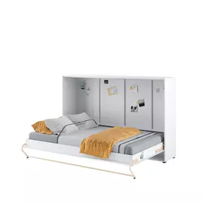 Buy CP-05 Horizontal Wall Bed Concept 120cm with Over Bed Unit White Gloss, Colour: White Gloss, Size: 120 x 200cm, Item Width: 215, 5 from Furnituretta