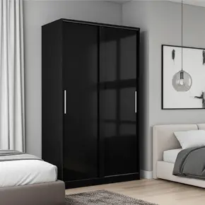Buy Topline Sliding Robe 2 Door Black from Furnituretta