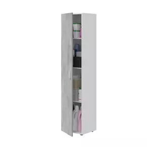 Buy Ross Narrow Universal Utility 1 Door Storage Cupboard Grey & White, 3 from Furnituretta