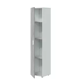 Buy Ross Narrow Universal Utility 1 Door Storage Cupboard Grey & White, 2 from Furnituretta