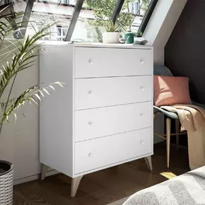 Buy Malvern Artic White 4 Drawer Chest from Furnituretta