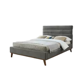 Buy Mayfair Fabric King Size Bed Light Grey, Colour: Light Grey, Size: 5ft/King , Item Width: 168 from Furnituretta