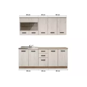 Buy Grantham White Oak Effect Kitchen Units, 3 from Furnituretta