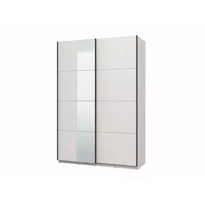 Buy Newbury White Sliding Wardrobe with Mirror, Colour: White, 3 from Furnituretta