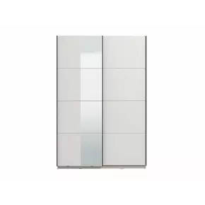 Buy Newbury White Sliding Wardrobe with Mirror, Colour: White, 2 from Furnituretta