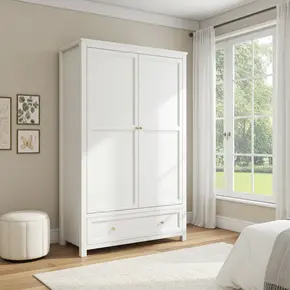 Buy Ives White 2 Door Wardrobe (2 Packs) from Furnituretta