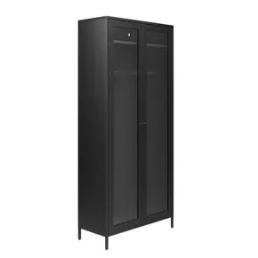 Buy Storm Black 2 Door Wardrobe, 3 from Furnituretta