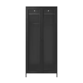 Buy Storm Black 2 Door Wardrobe, 2 from Furnituretta