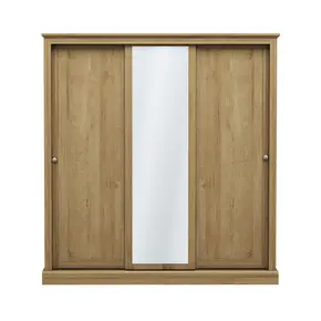 Buy Devon Triple Sliding Wardrobe, Colour: Oak, 2 from Furnituretta