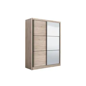 Buy Vale Sliding Door Wardrobe Oak Effect, 4 from Furnituretta